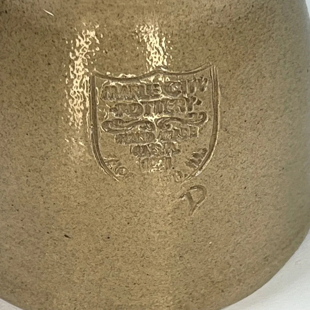 Maple City Pottery Wax Warmer Tan Heart Cutout Stoneware 6